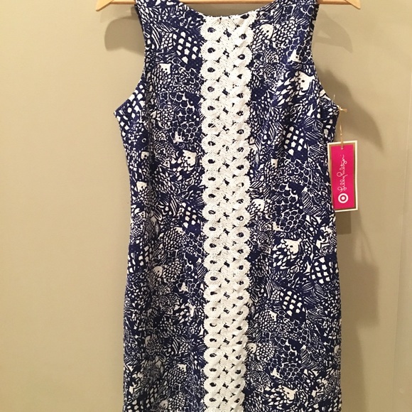 Lilly Pulitzer RARE Upstream Navy Shift! NWT. - Picture 2 of 4